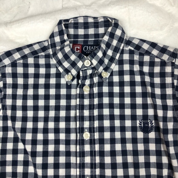 Chaps Blue Plaid Oxford Shirt size 5 - Picture 8 of 11